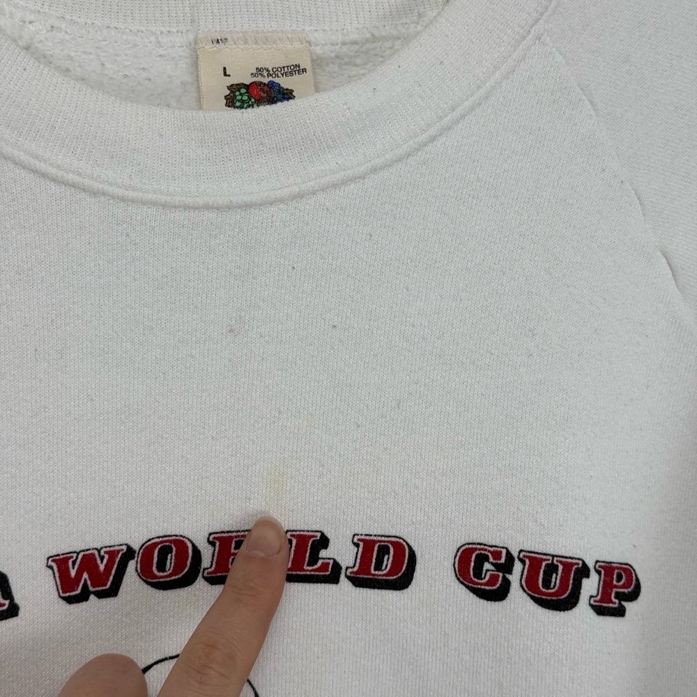 Vintage FIFA Soccer Football World Cup Italy 1990 Sweatshirt Size Large - Picture 6 of 9